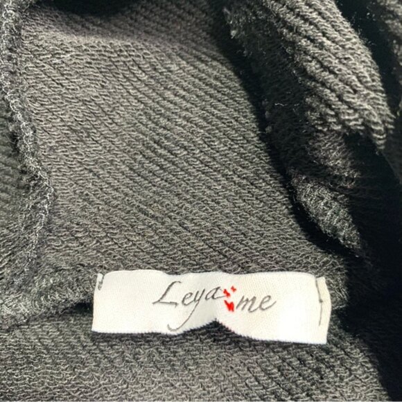 Unique girls 8-10Y longline hoodie with plaid trim - Picture 3 of 3